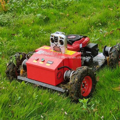 remote controlled brush cutter, China remote control tracked mower price, remote control lawn mower with tracks for sale