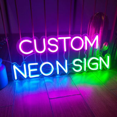 Custom Neon LED Night Light Signs Shop Pub Store Game Wedding Birthday Party Decoration