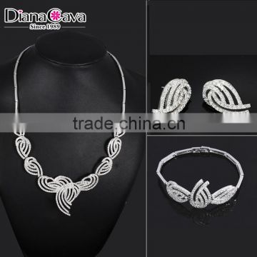 Free $500 Coupon Alibaba Unique Cubic Zirconia Crystal Jewelry Set in Latest Design