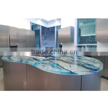 glass kitchen countertop, fashion design cabinet kitchen glass