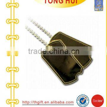 Gold blank logo dog tag necklace metal imitation jewelry