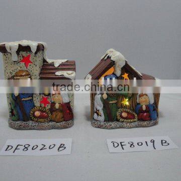 polyresin nativity led