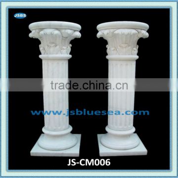 sale white marble carved corrugated columns
