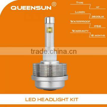 High quality Led headlight 30W 3600lumens H7 LED car headlight