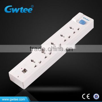 5 way electrical outlet socket with USB, universal USB extension socket                        
                                                Quality Choice