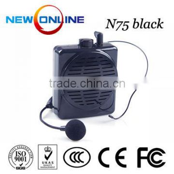 Wholesale waistband amplifiers, microphone,audio amplifier, megaphone N75 Black
