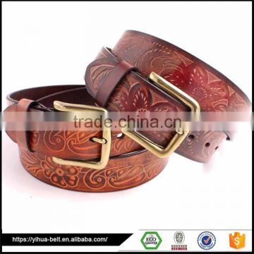 cheap newest fashion men dress belt with Embossed