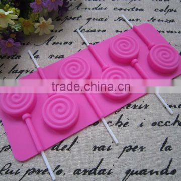 2014 high quality round shaped Silicone lollipop molds