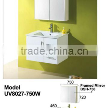 New design MDF / pvc bathroom cabinet UV8027-750W