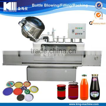 Automatic juice glass bottle twist off capping machine