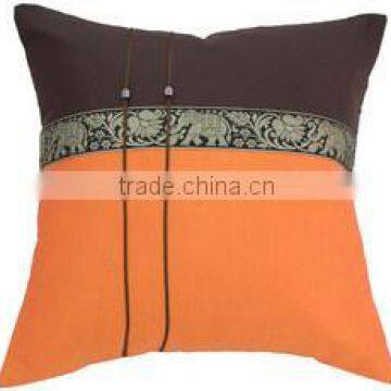 18x18 inch Brown & Orange Color Elephant Throw Pillow Cover