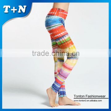 Hot sale latest design tall girls fancy capri compression tights