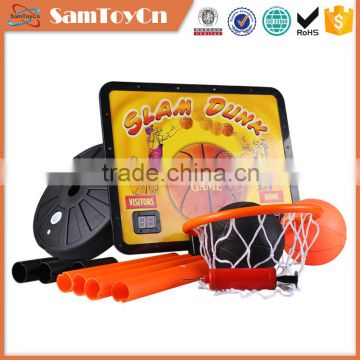 Two player adjustable height electric kids basketball stand