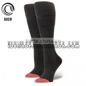 Fashion Custom Sock Manufacturer Customized Logo Design Black Knee High Socks
