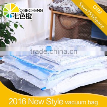 Vacuum transparent seal bag for home saving space