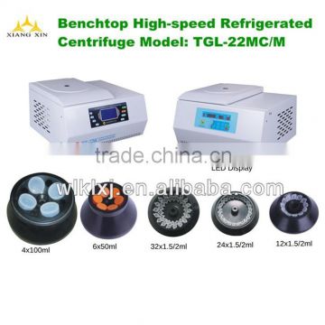 Benchtop High-speed Refrigerated Centrifuge TGL-20MC Max speed 20000rpm angle rotor 4*100ml for laboratory use
