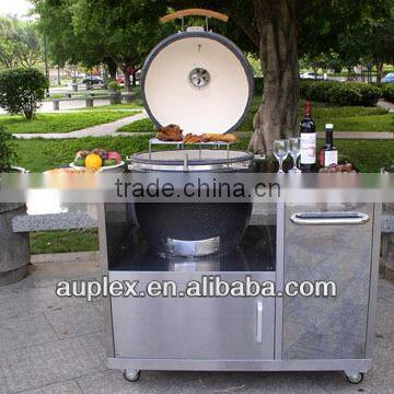 21 inch ceramic bbq stove with stainless steel table from China AU-21S3
