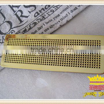 Rectangular electroplating gold cigar humidor, ABS electroplating humidor.