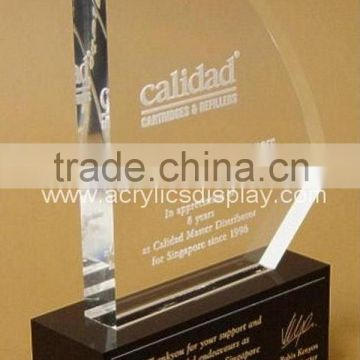 Top grade promotional acrylic awards lighted