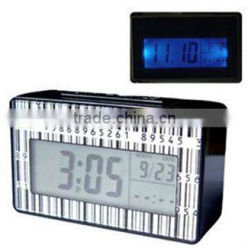 Digital alarm table clock with the LED and calendar