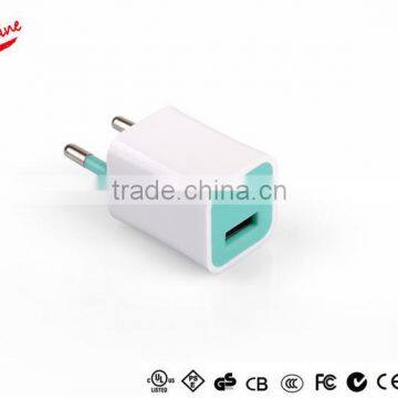 EU PLUG Manufacter private moulding Single port USB Wall charger