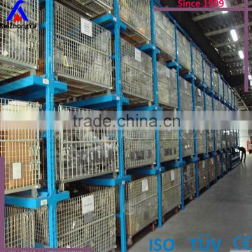 Wire welded demountable industrial large metal wire mesh pallet storage cages