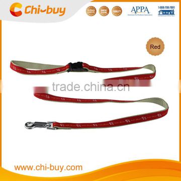 4ft x 3/5" Pet Running Red Print Dog Leash with Padded Nylon Handle