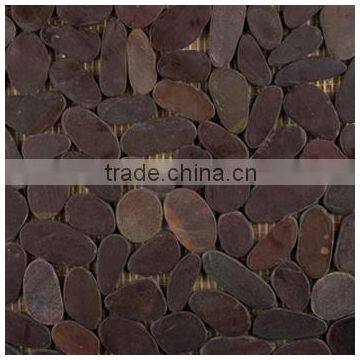 pebble mosaic tile, natural stone mosaic design, modern house mosaics (PMSG261)