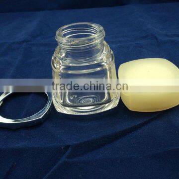 square glass cream jar, cosmetic glass jar