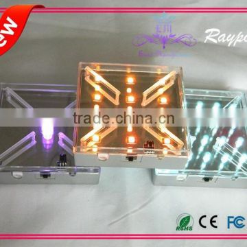 Square&Bright LED multicolor light base for party/led wedding centerpiece light base