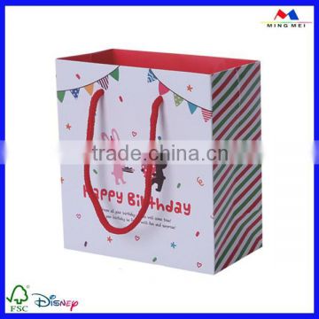 Custom order happy birthday paper bag , gift paper bags wholesale