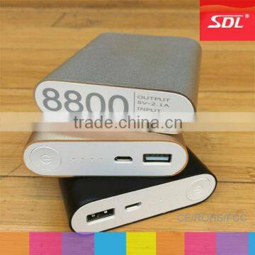 SDL factory power bank samsung battery 10400mah black silver golden