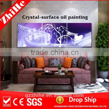 abstract painting with canvas fabric of beautiful scenery wall painting for bedroom