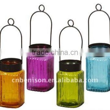 Colourful Glass Metal Lantern