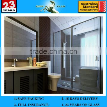 8-19mm Bathroom Shower Glass with AS/NZS2208:1996 & CCC & CE
