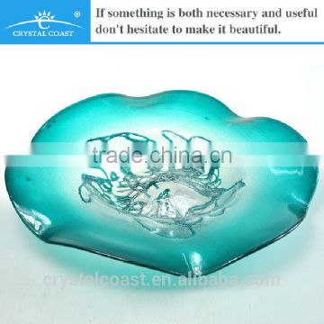 wholesale hand blown decorative home decor colored glass pieces for crafts