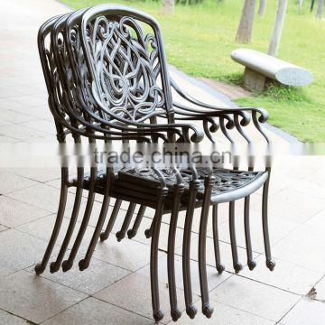 Derong cast aluminum garden furniture 4 person dining table and chair DR-3282T DR-3238C