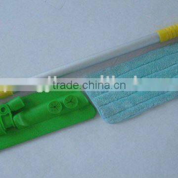 Plastic Velcro Microfiber Flat Mop with telescopic handle