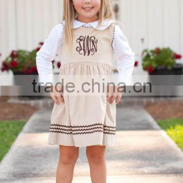 high quality Clothing Girls Cotton New Children Dress Baby Girl Embroidery Long Sleeve Kid Dresses