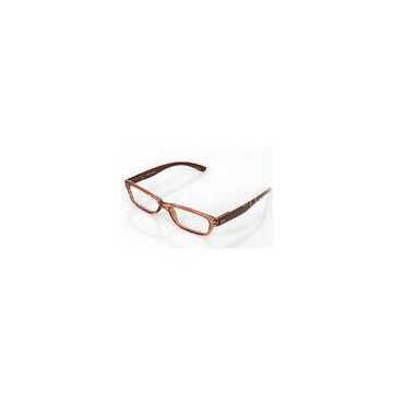 Youth Polycarbonate Brown Eyeglass Frames Decoration With Small Rectangular