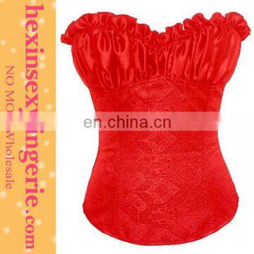 Latest fashion lanb overbust wholesale leather corset