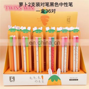 Amazon Hot sales Free Sample gifts stationery items promotional unique fruit design Multi color plastic gel pen with black ink