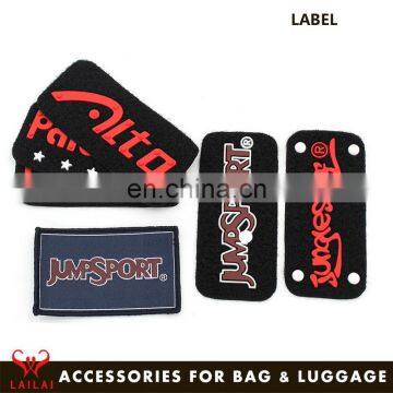 Custom logo embossed plastic 3d pvc name tag for garment accessories