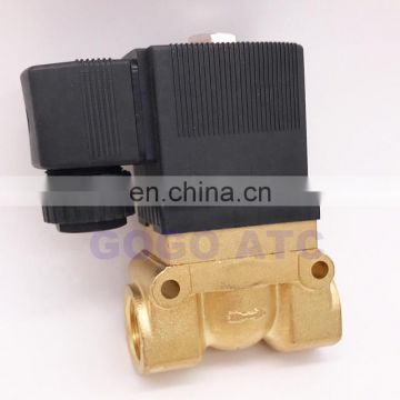 GOGO ATC 50bar high pressure high temperature solenoid valve 1/4 BSP 24V DC Orifice 8mm normal close 5404-02 pilot brass valve