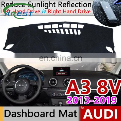 for Audi A3 8V 2013 2014 2015 2016 2017 2018 2019 Anti-Slip Mat Dashboard Cover Pad Sun Shade Dashmat Carpet Accessories S-line