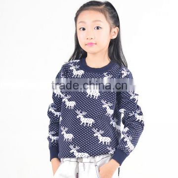 100% cotton tight pullover sweater 2016 christmas knit pullover for children