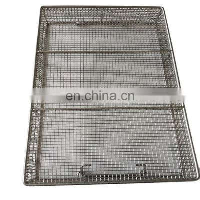 stainless steel sterailization wire mesh basket storage basket metal basket tray