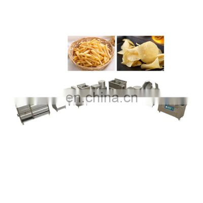 Small scale semi-automatic fried french fries making machine french fries production line