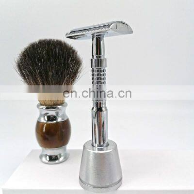 Private label shaving razor supplier double edge razor blade zero waste brass handle eco-friendly safety razor