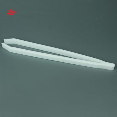 High Temperature Resistance Lab White PTFE Forceps PTFE Tweezers 200MM Size